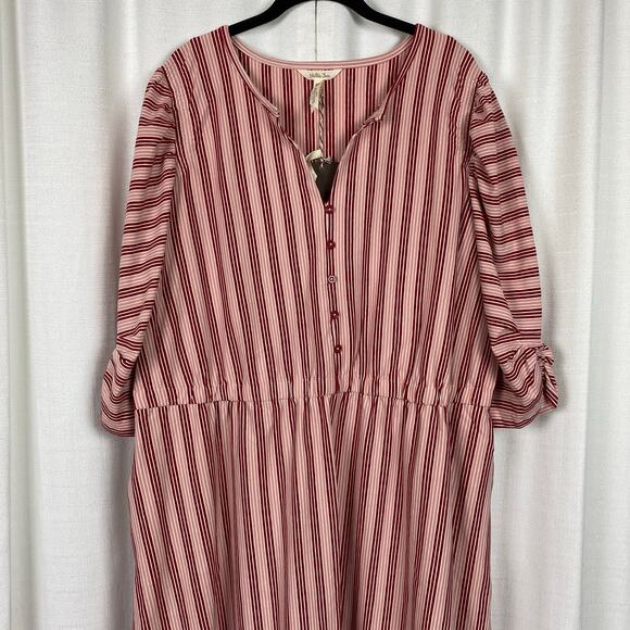 Matilda Jane Red&Pink Stripe McIntosh Midi Dress Sz.XXL NWT - Picture 6 of 16